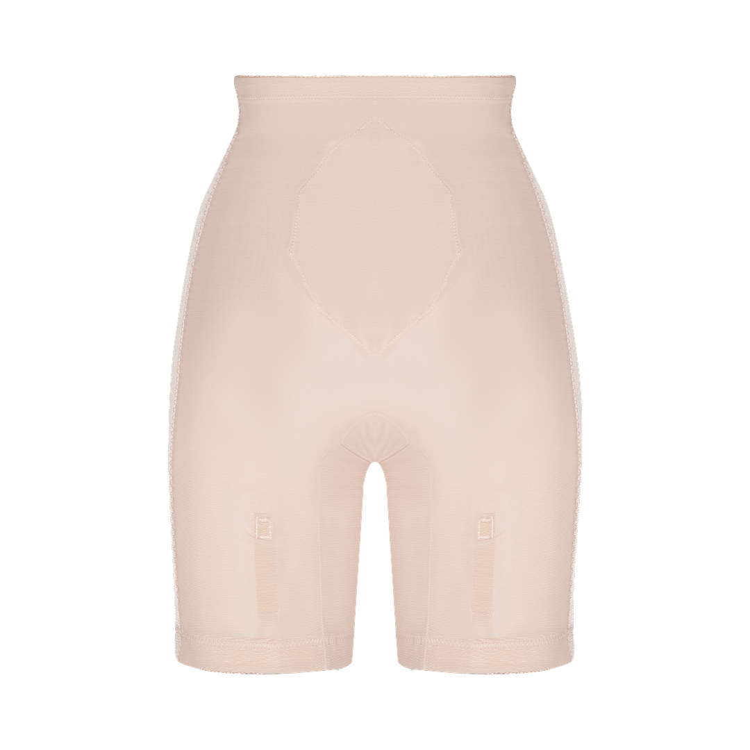 Beige-waistline shaping shorts girdle