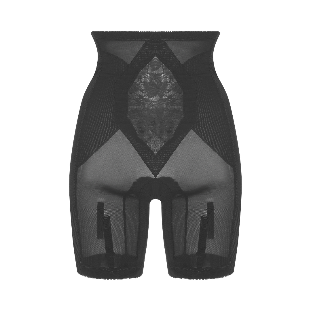 high waist shaping shorts girdle black