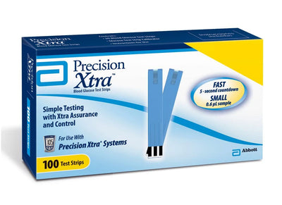 Precision Xtra Blood Glucose Test Strips 100/Box
