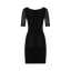 Gemsli-firm control open bust shaper slip with short sleeves