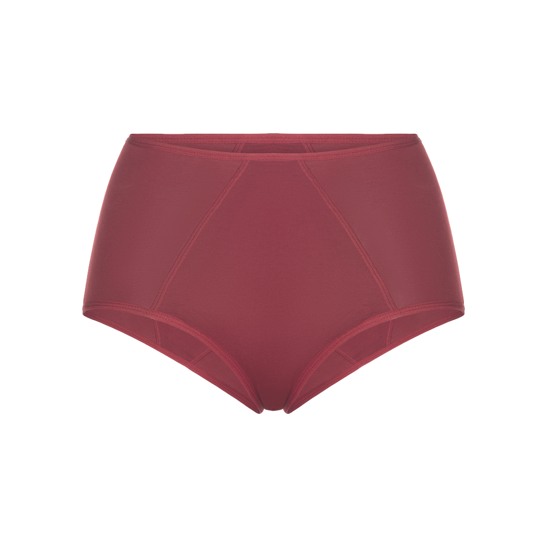 Wine-PERIDOT Leak Proof Briefs, Organic Cotton, 3 Pack